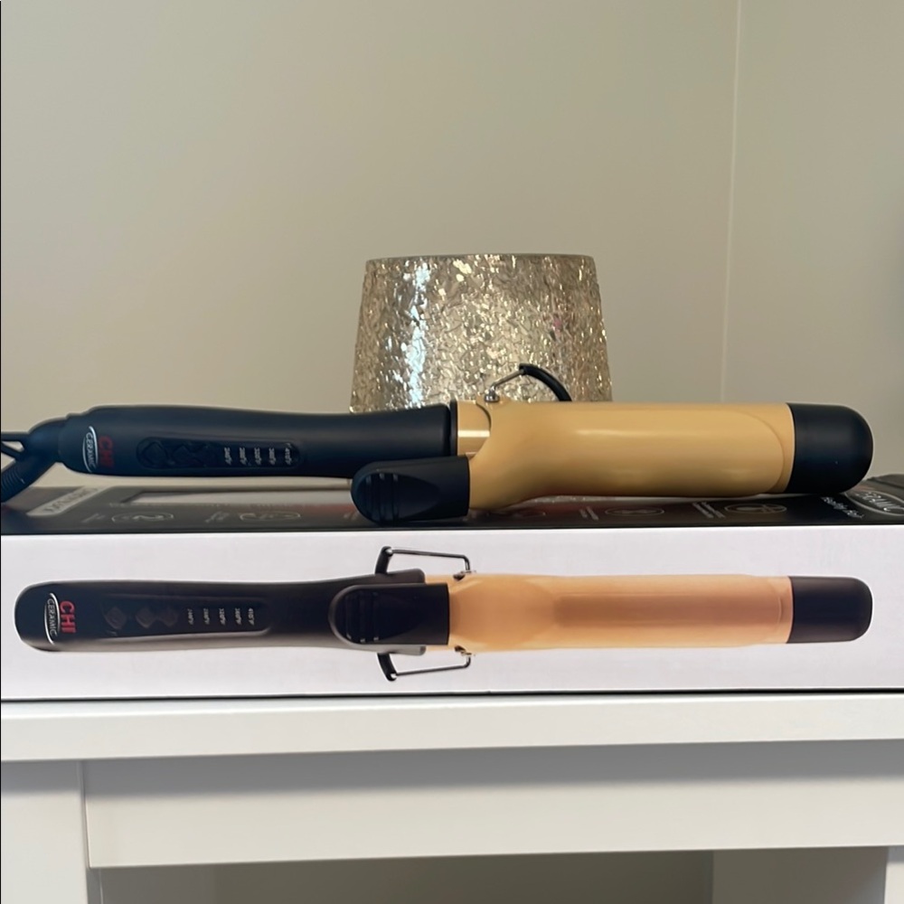 Gold and Black Curling Iron Hair Tools